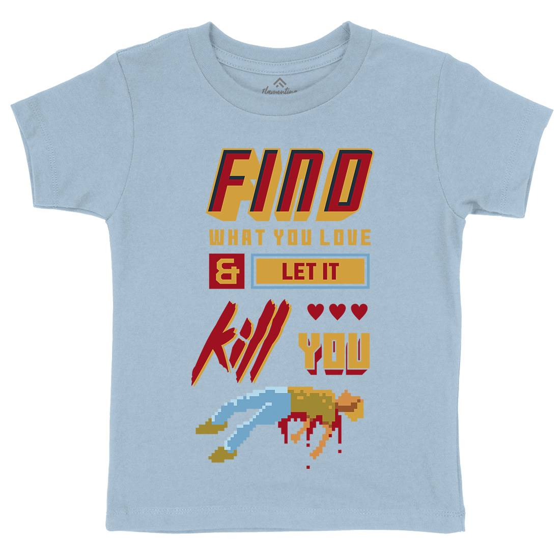 Love Kill Kids Organic Crew Neck T-Shirt Retro B926