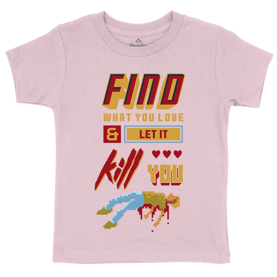 Love Kill Kids Crew Neck T-Shirt Retro B926