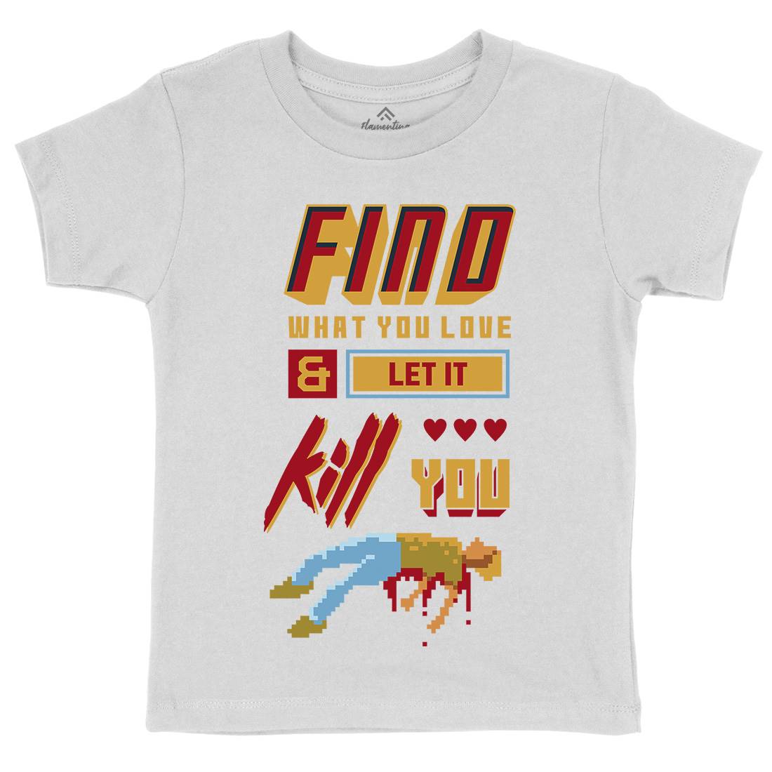 Love Kill Kids Crew Neck T-Shirt Retro B926