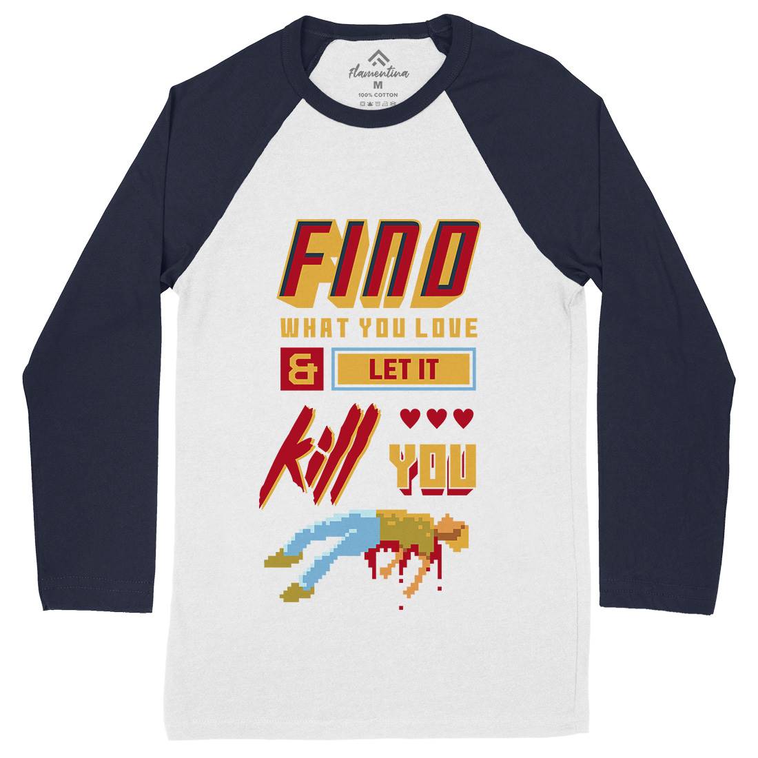 Love Kill Mens Long Sleeve Baseball T-Shirt Retro B926