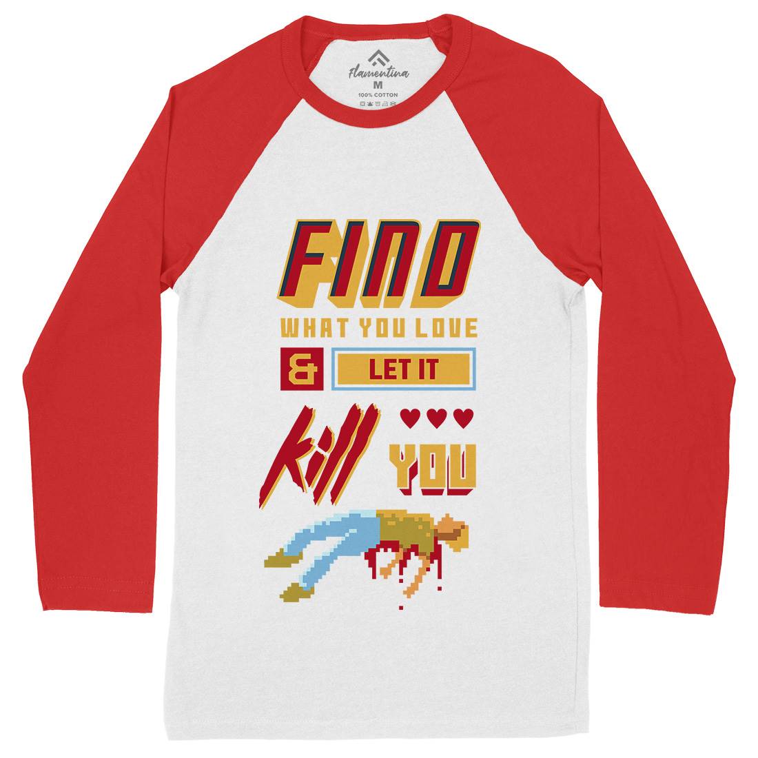 Love Kill Mens Long Sleeve Baseball T-Shirt Retro B926
