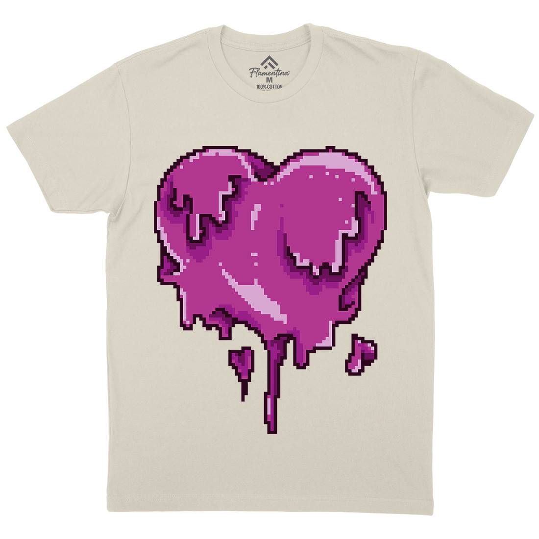 Love Melt Mens Organic Crew Neck T-Shirt Retro B927