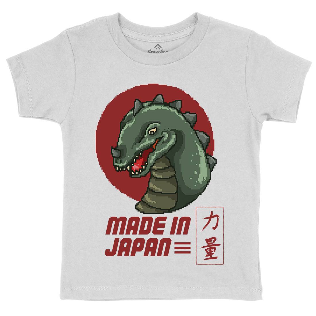 Made In Japan Kids Organic Crew Neck T-Shirt Horror B928