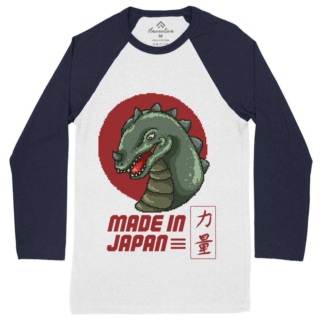 Made In Japan Mens Long Sleeve Baseball T-Shirt Horror B928