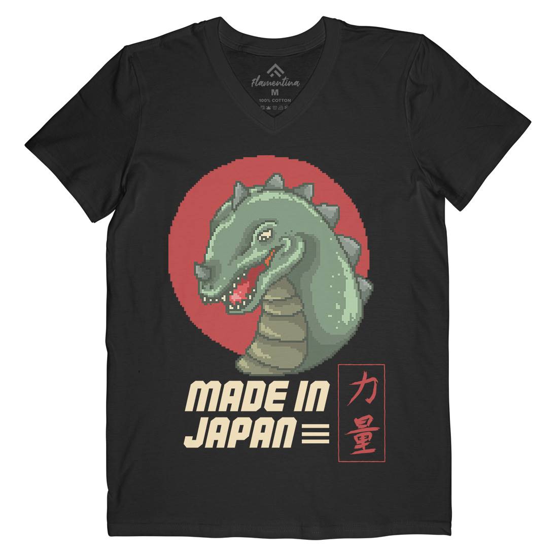 Made In Japan Mens V-Neck T-Shirt Horror B928
