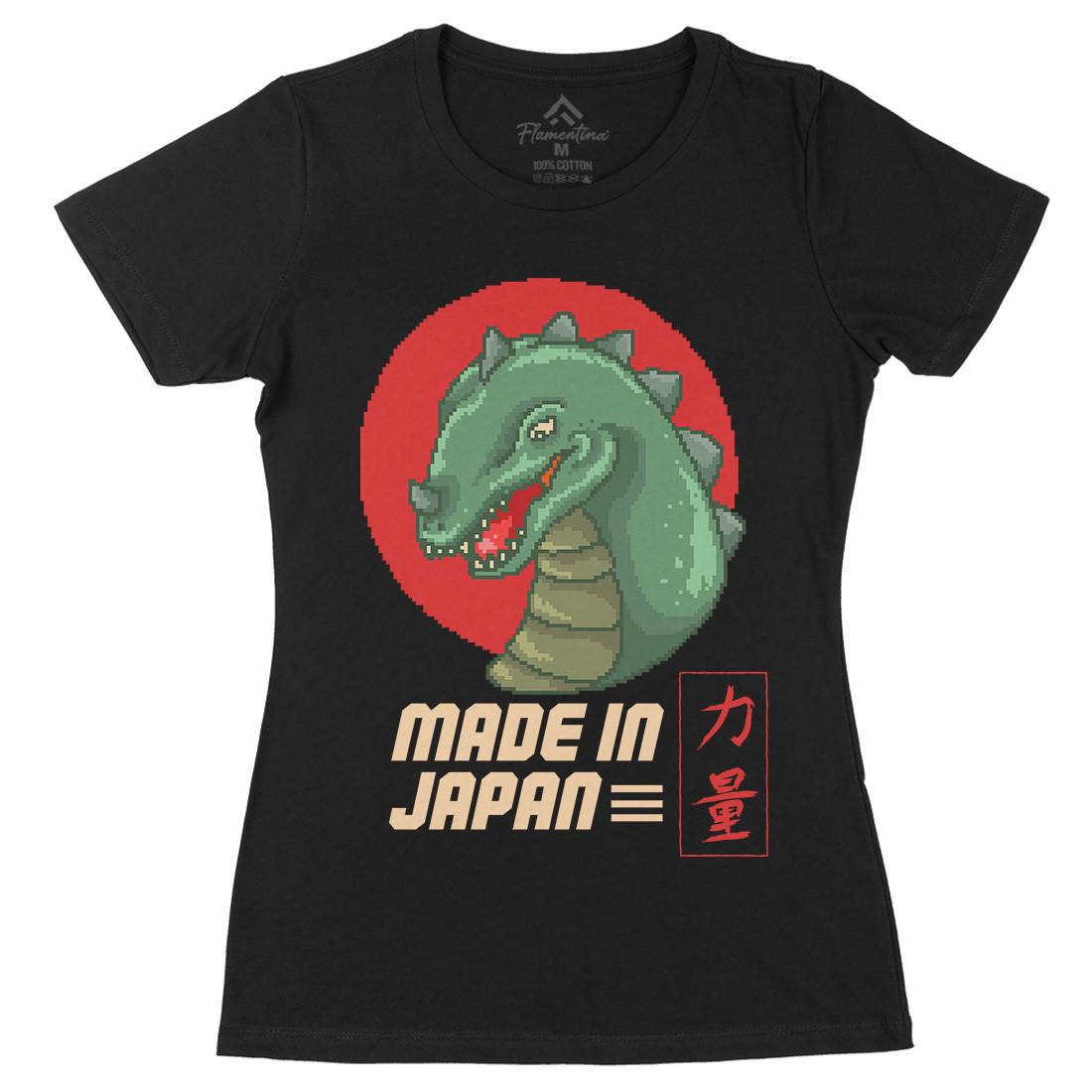 Made In Japan Womens Organic Crew Neck T-Shirt Horror B928
