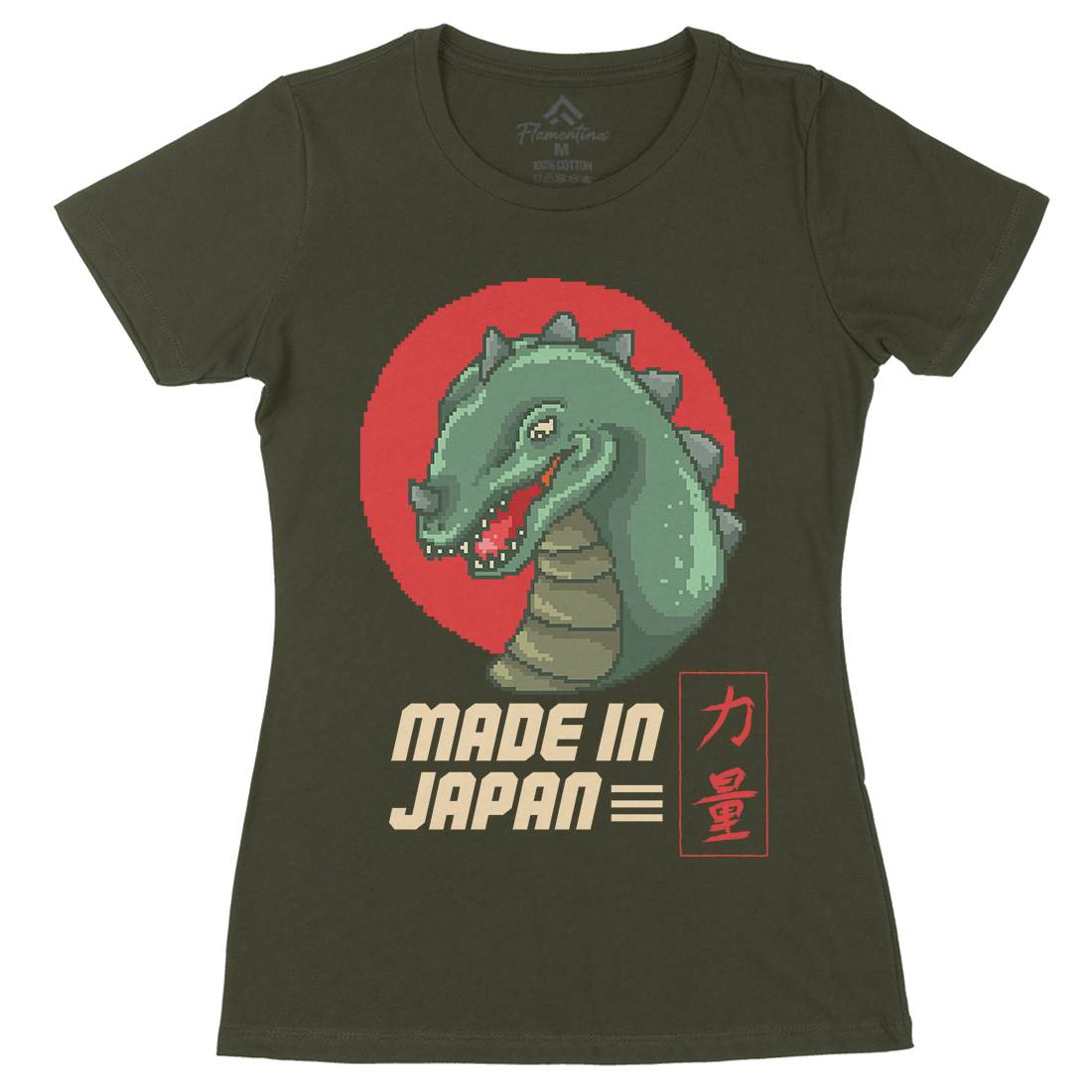 Made In Japan Womens Organic Crew Neck T-Shirt Horror B928