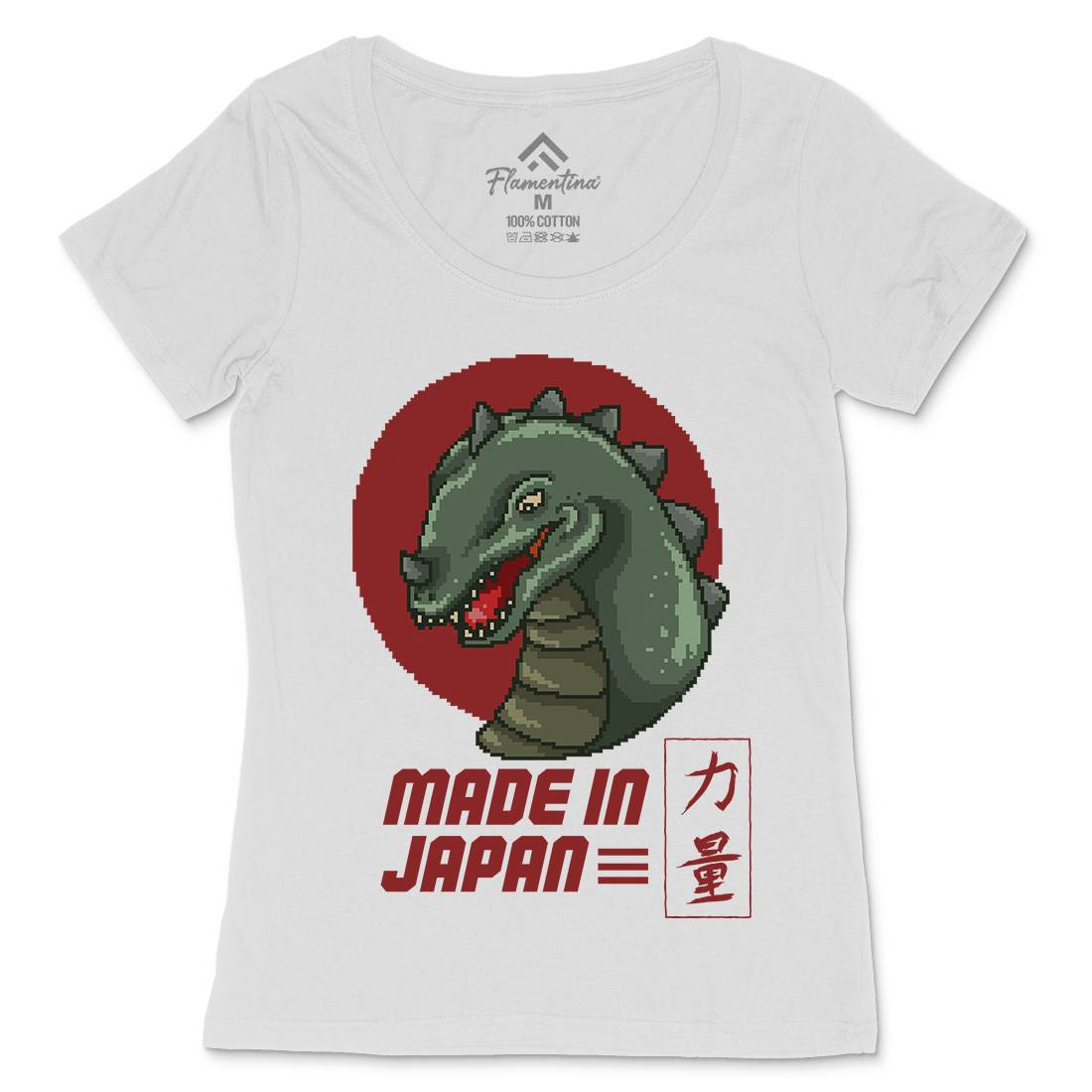 Made In Japan Womens Scoop Neck T-Shirt Horror B928