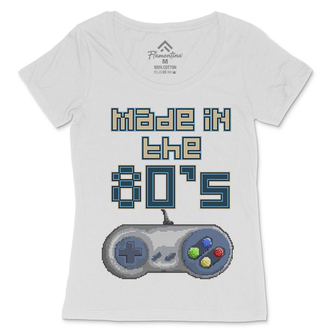 Made In Thes Womens Scoop Neck T-Shirt Geek B929