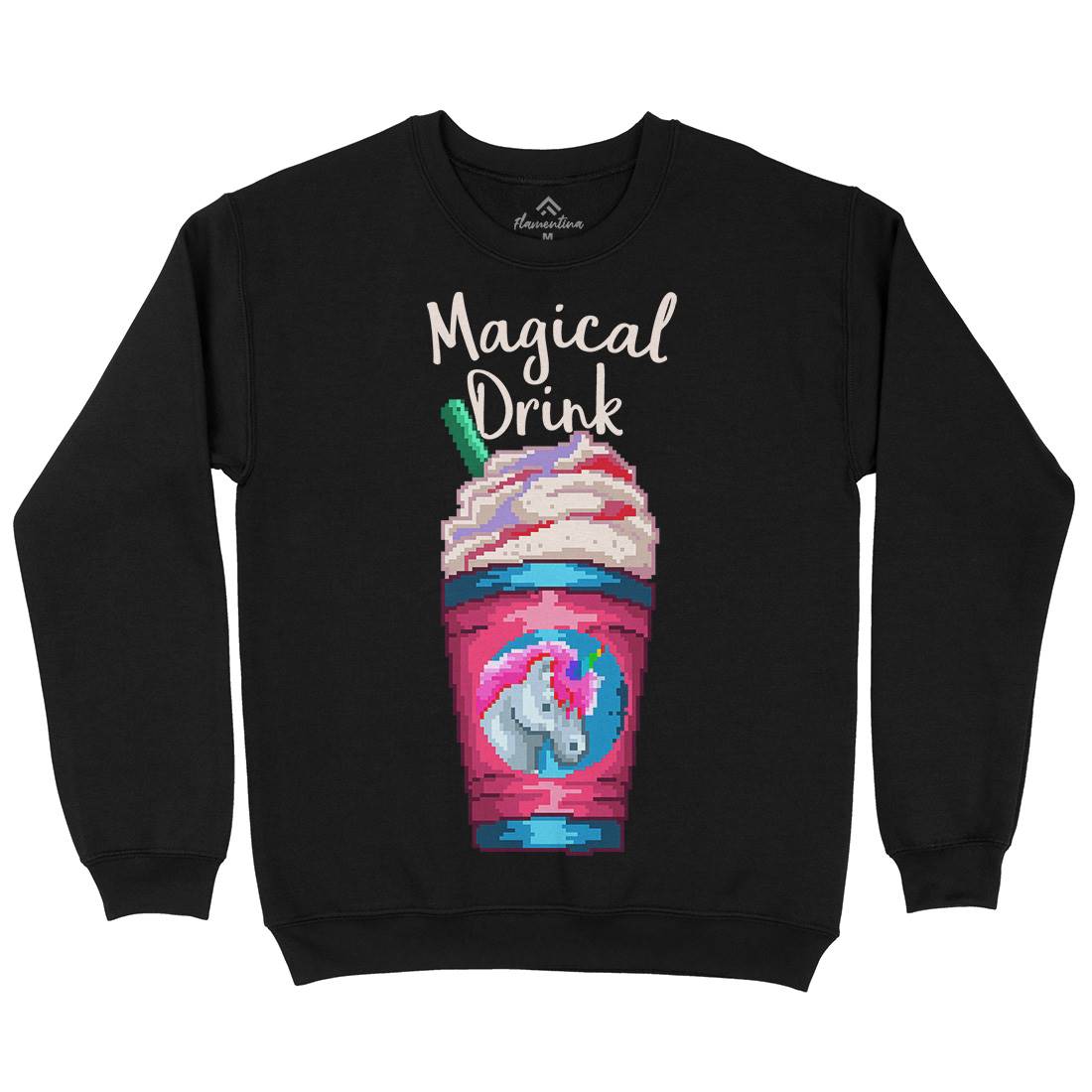 Magical Unicorn Drink Kids Crew Neck Sweatshirt Drinks B930