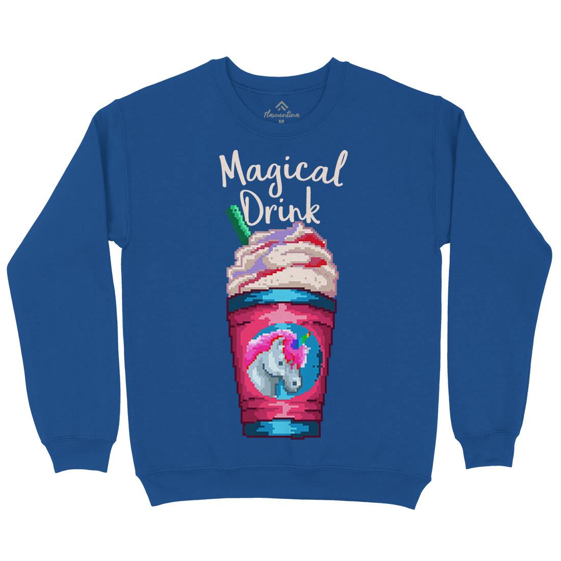 Magical Unicorn Drink Kids Crew Neck Sweatshirt Drinks B930