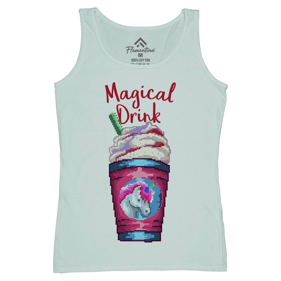 Magical Unicorn Drink Womens Organic Tank Top Vest Drinks B930