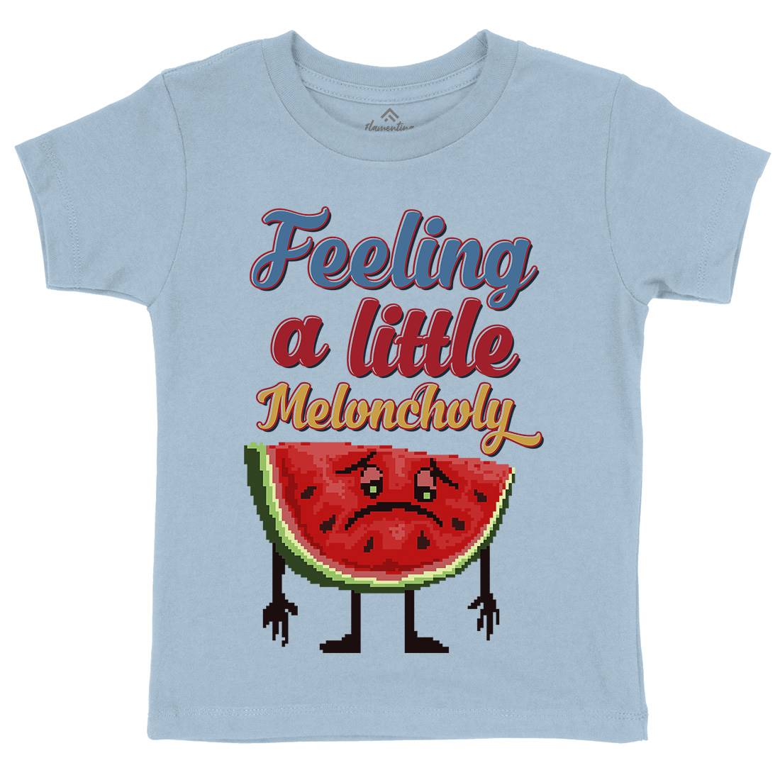 Meloncholy Food Puns Kids Crew Neck T-Shirt Food B931