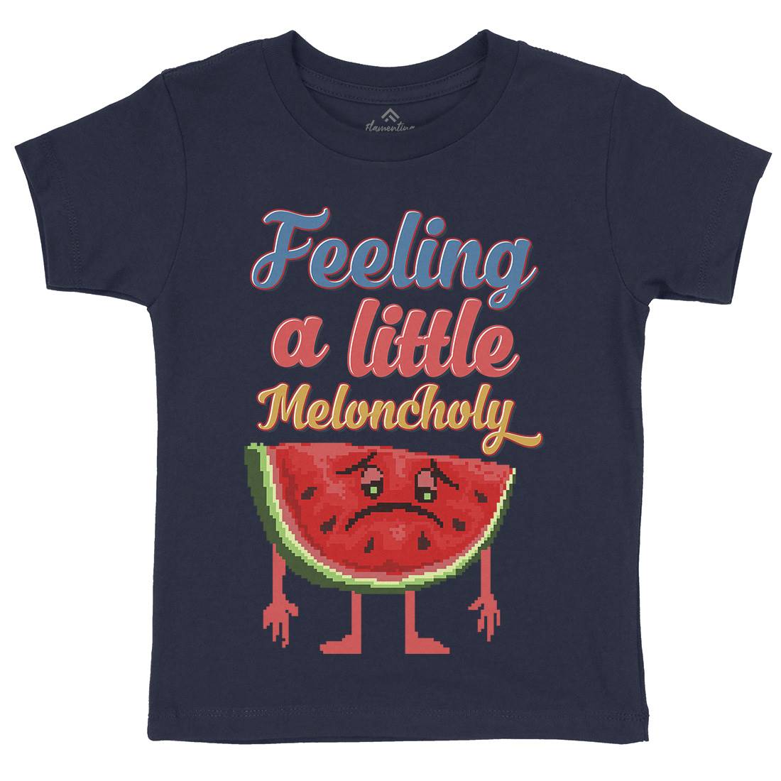 Meloncholy Food Puns Kids Organic Crew Neck T-Shirt Food B931