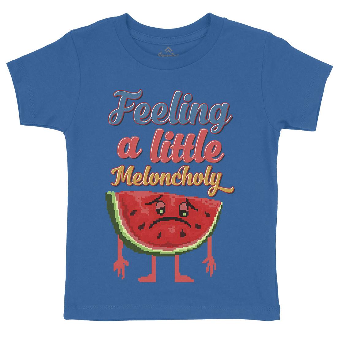 Meloncholy Food Puns Kids Crew Neck T-Shirt Food B931