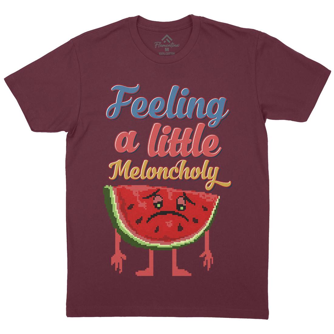 Meloncholy Food Puns Mens Crew Neck T-Shirt Food B931