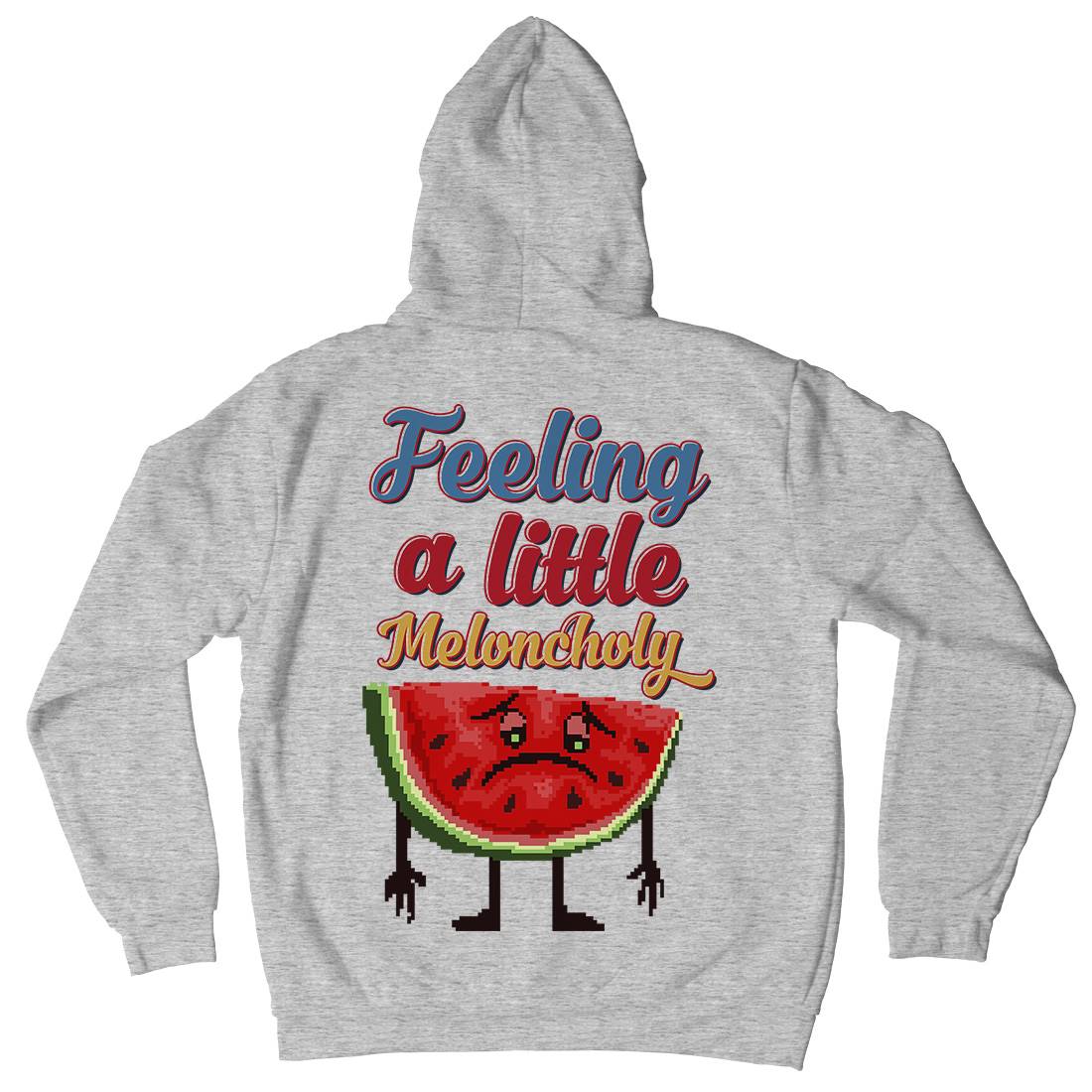 Meloncholy Food Puns Mens Hoodie With Pocket Food B931