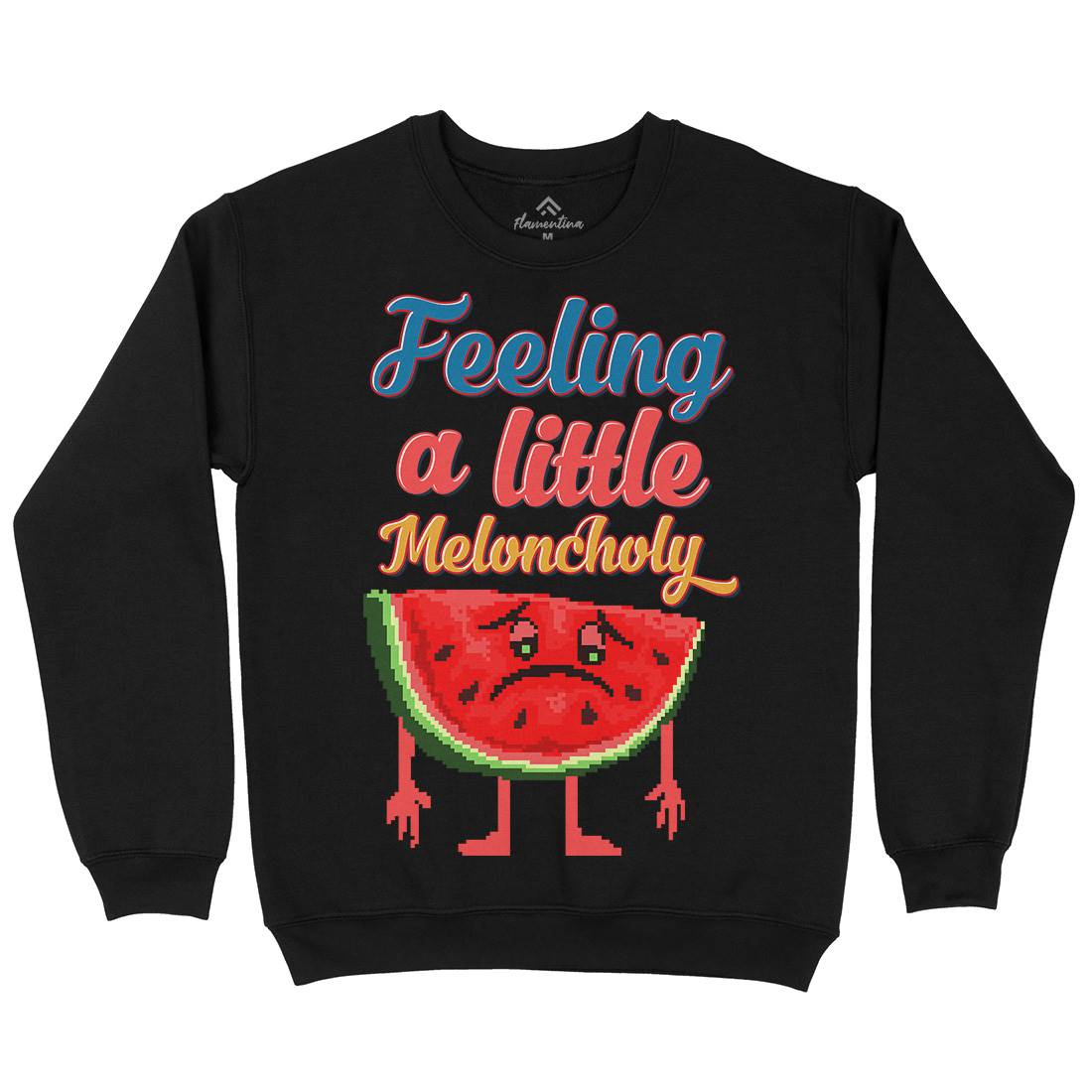 Meloncholy Food Puns Kids Crew Neck Sweatshirt Food B931
