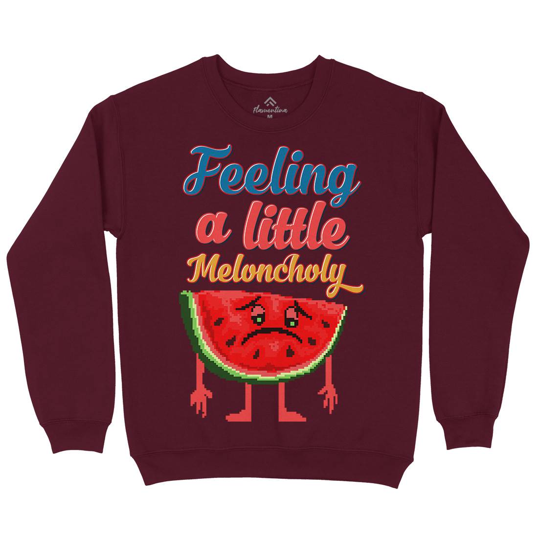 Meloncholy Food Puns Kids Crew Neck Sweatshirt Food B931