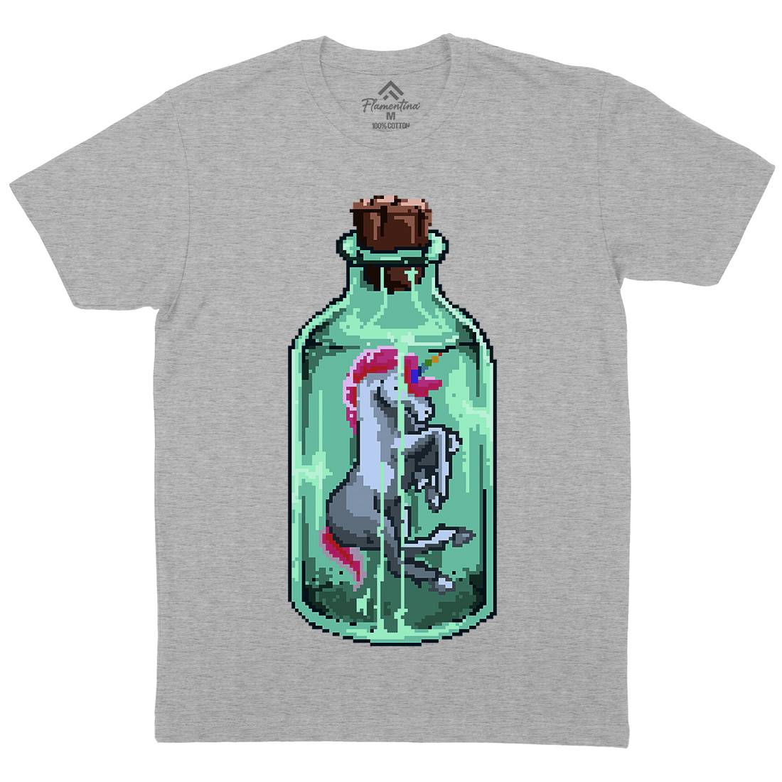 Mini Unicorn Mens Organic Crew Neck T-Shirt Animals B932