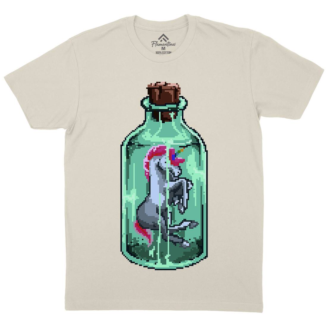 Mini Unicorn Mens Organic Crew Neck T-Shirt Animals B932