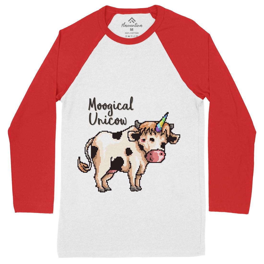 Moogical Unicow Mens Long Sleeve Baseball T-Shirt Animals B933