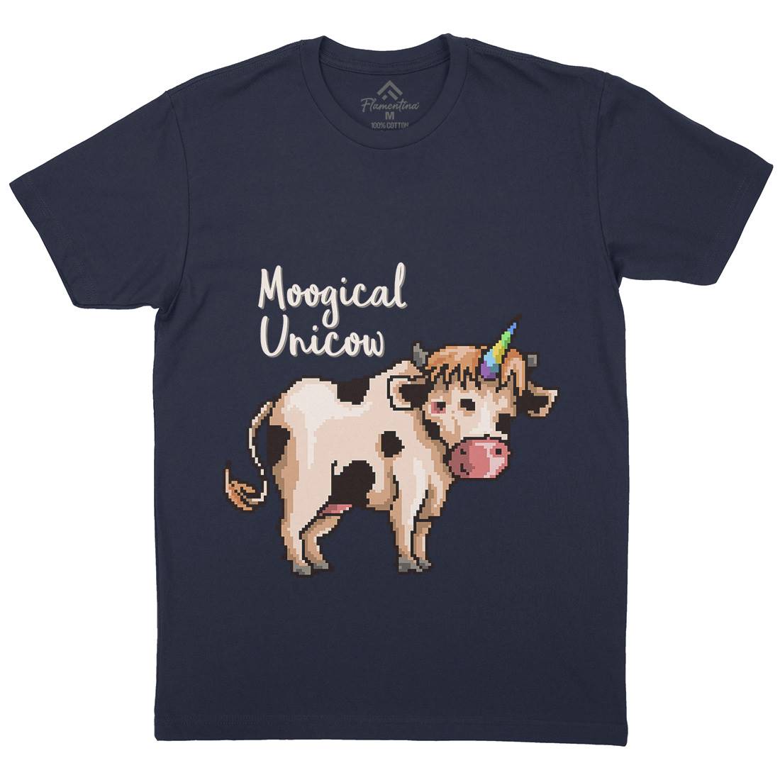 Moogical Unicow Mens Crew Neck T-Shirt Animals B933