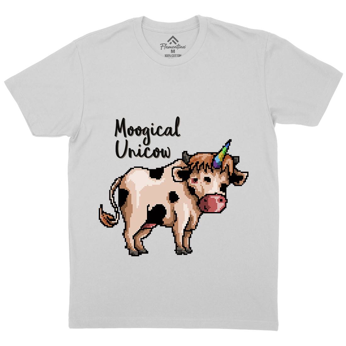 Moogical Unicow Mens Crew Neck T-Shirt Animals B933