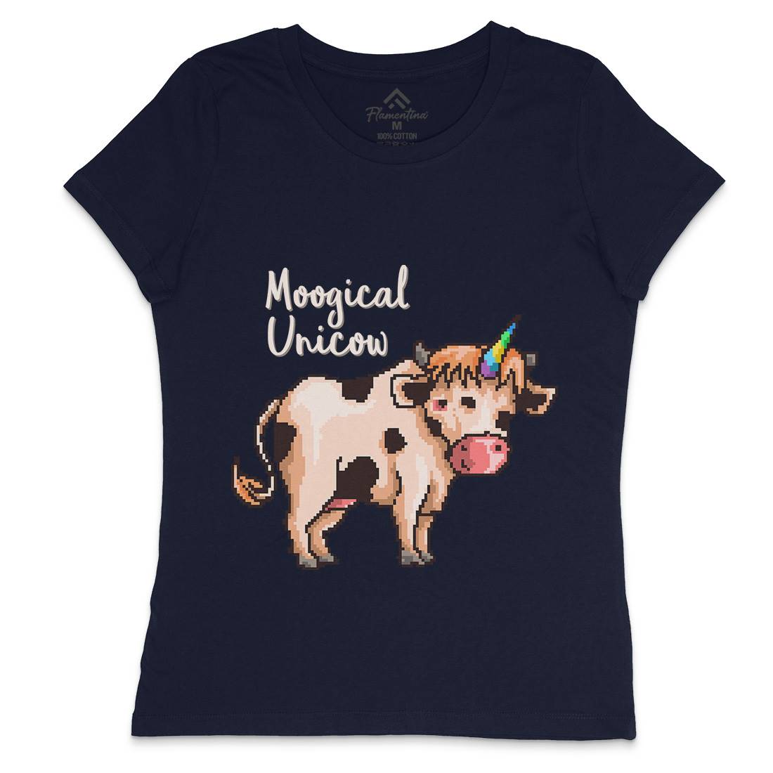Moogical Unicow Womens Crew Neck T-Shirt Animals B933