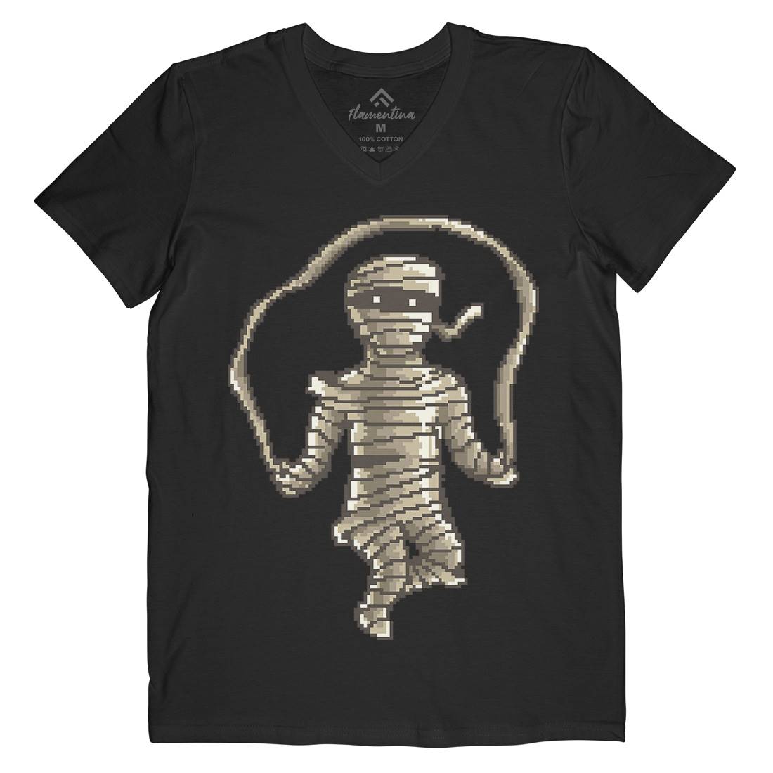 Mummy Workout Mens Organic V-Neck T-Shirt Retro B934