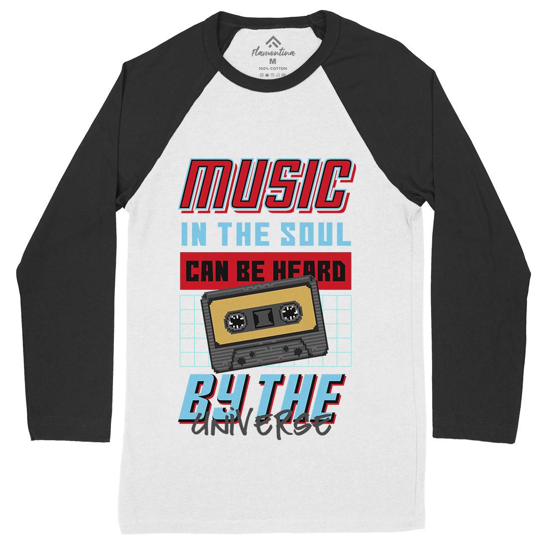 In The Soul Can Be Heard By The Universe Mens Long Sleeve Baseball T-Shirt Music B935