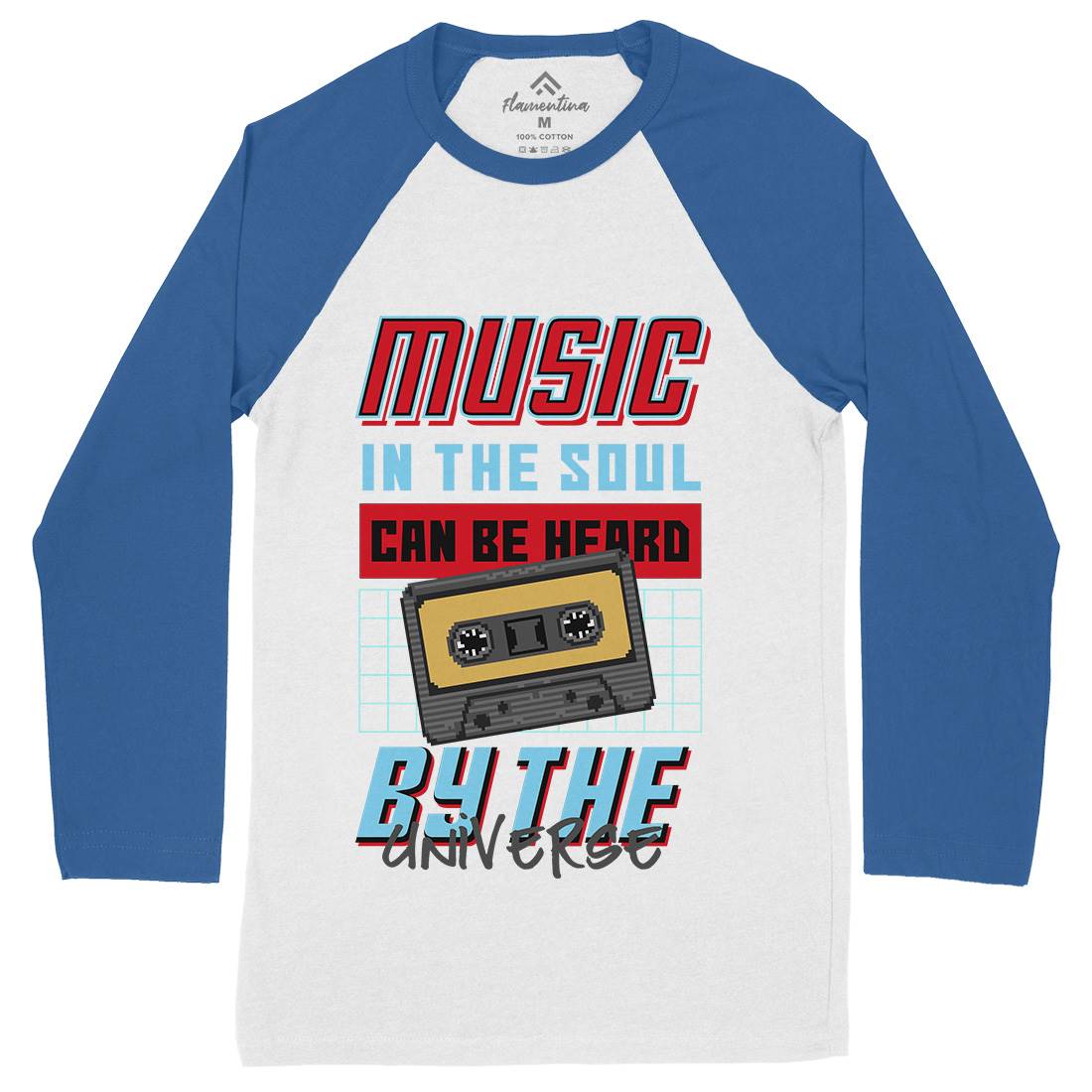 In The Soul Can Be Heard By The Universe Mens Long Sleeve Baseball T-Shirt Music B935