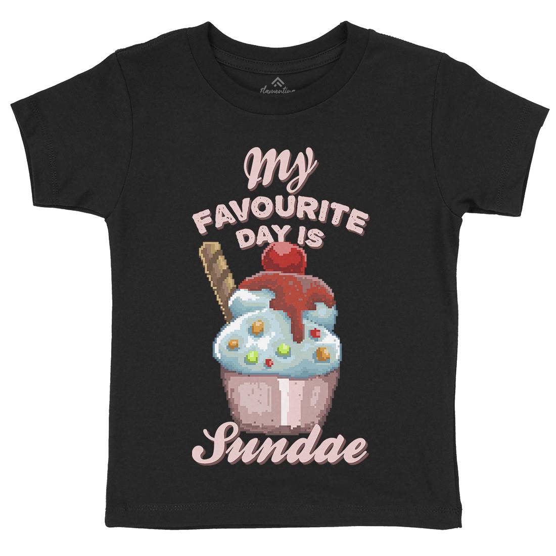 My Favourite Day Is Sundae Kids Crew Neck T-Shirt Food B936
