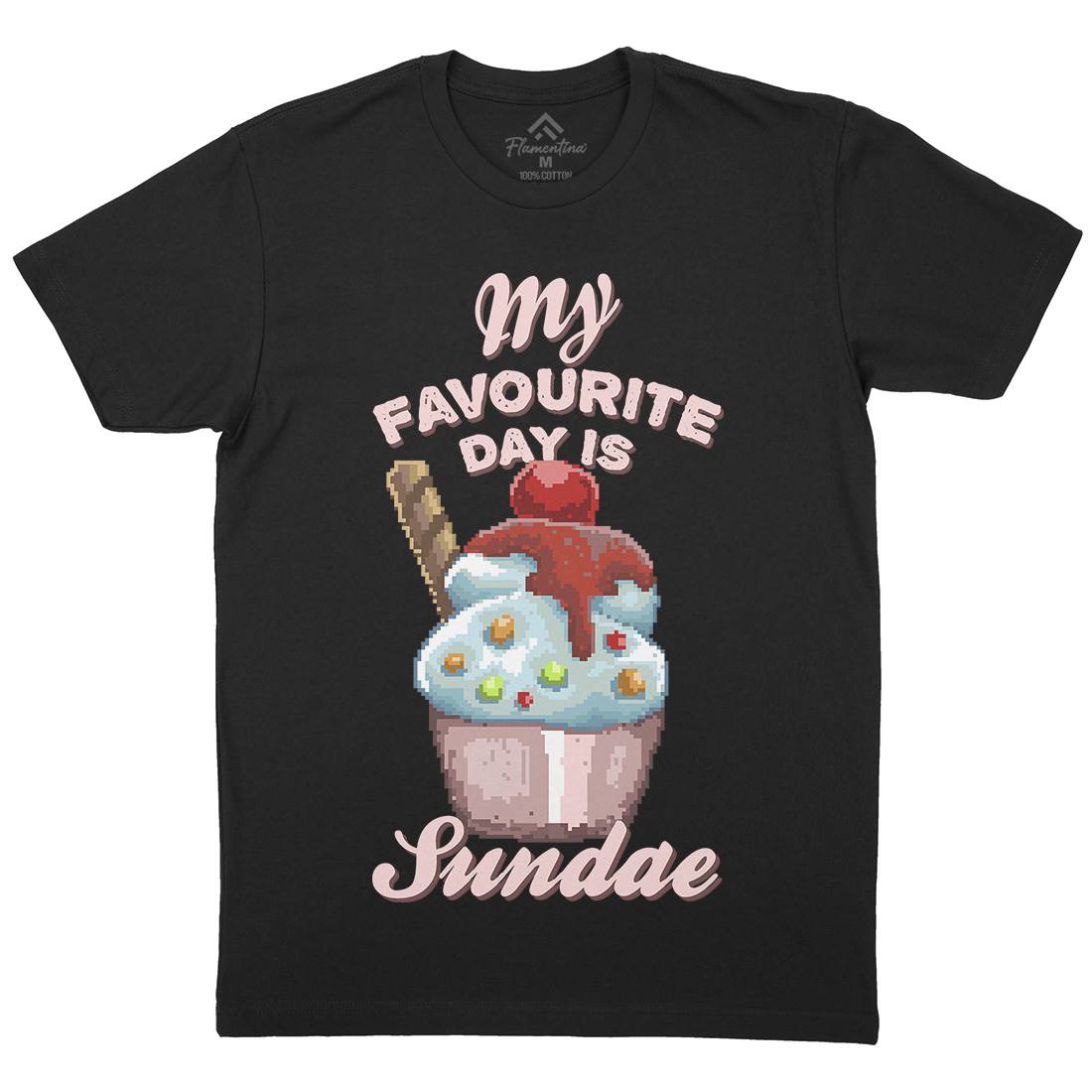 My Favourite Day Is Sundae Mens Crew Neck T-Shirt Food B936
