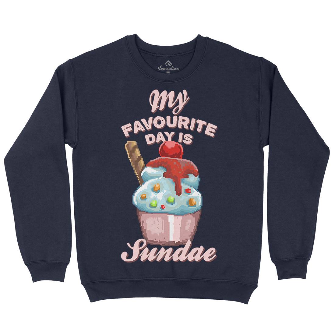 My Favourite Day Is Sundae Kids Crew Neck Sweatshirt Food B936