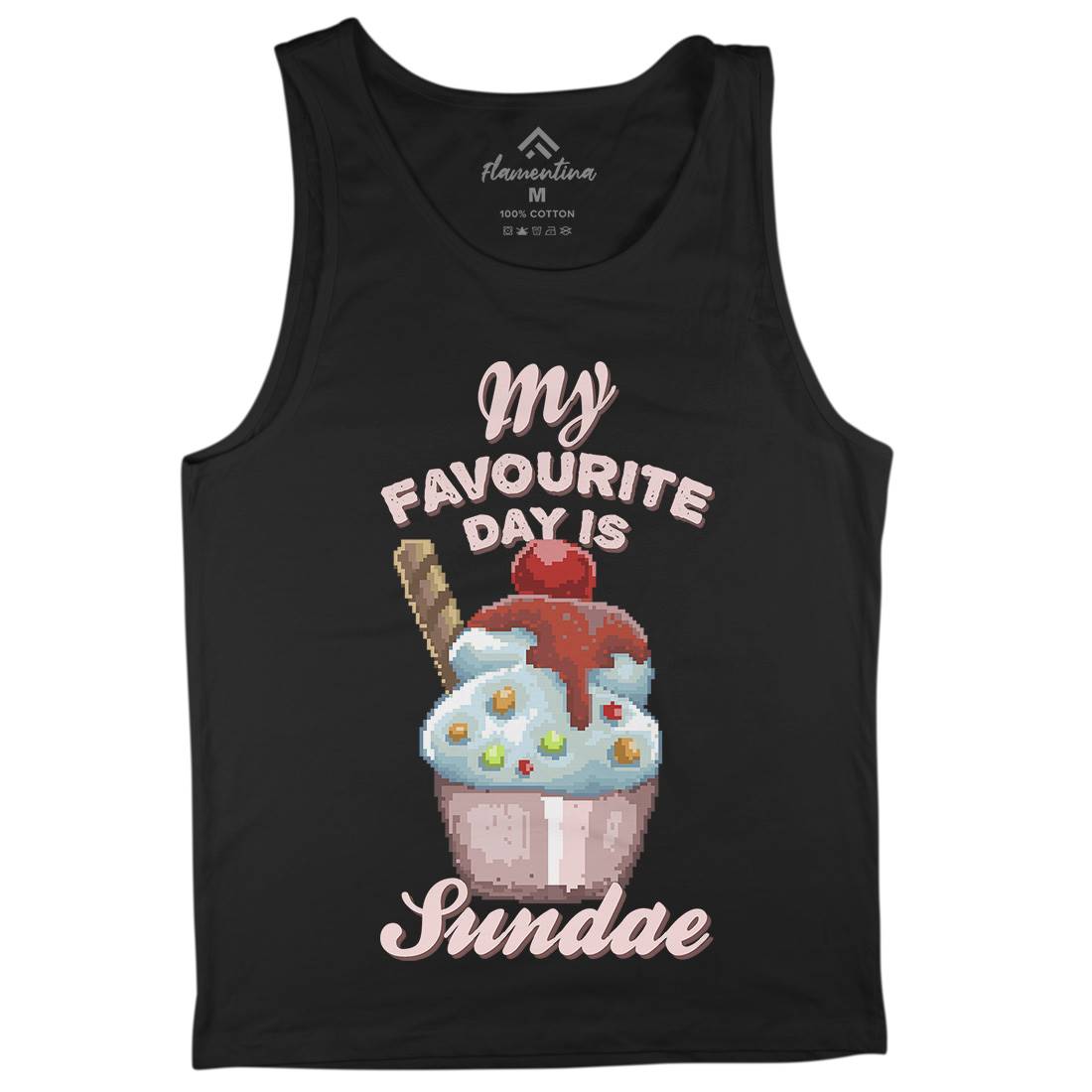 My Favourite Day Is Sundae Mens Tank Top Vest Food B936