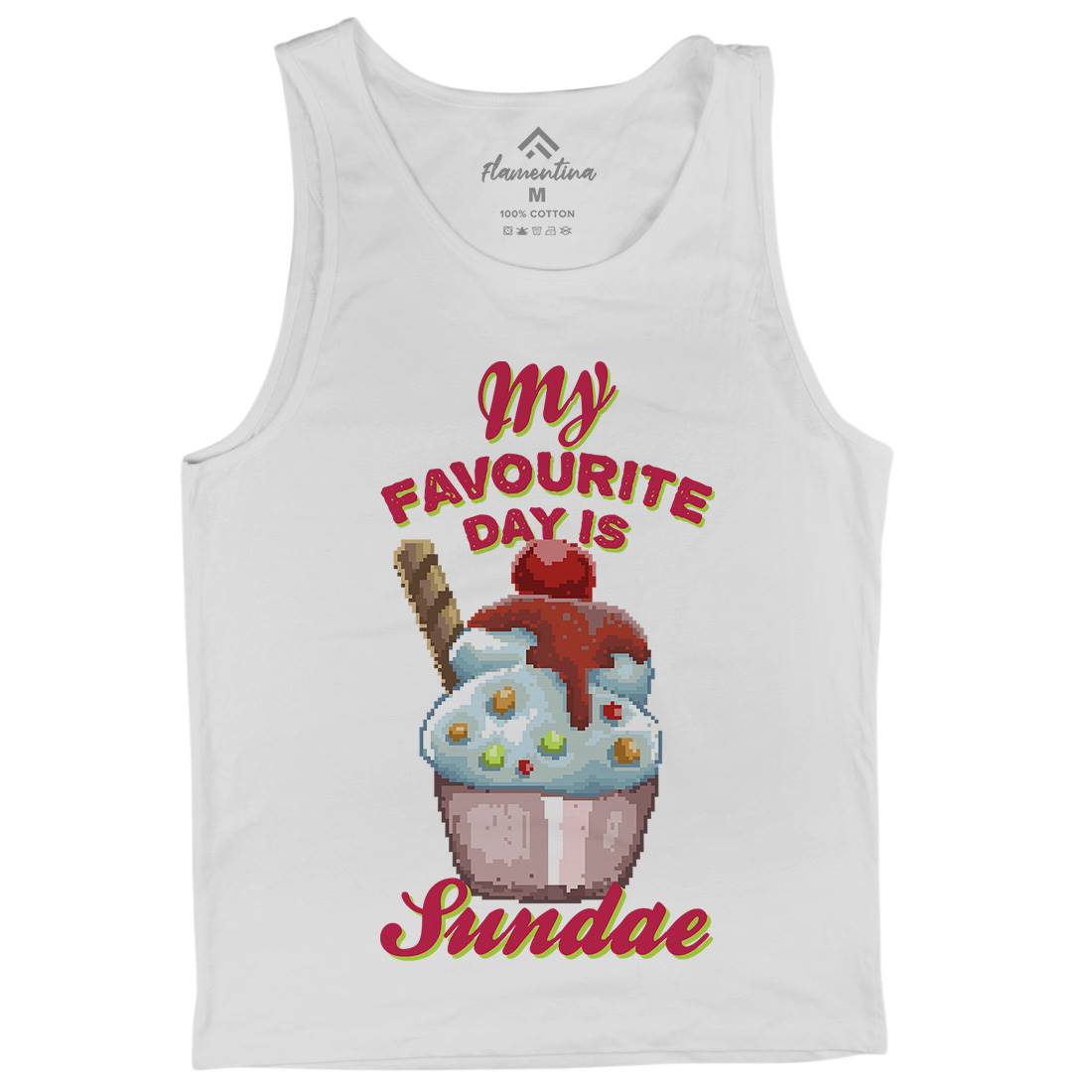 My Favourite Day Is Sundae Mens Tank Top Vest Food B936