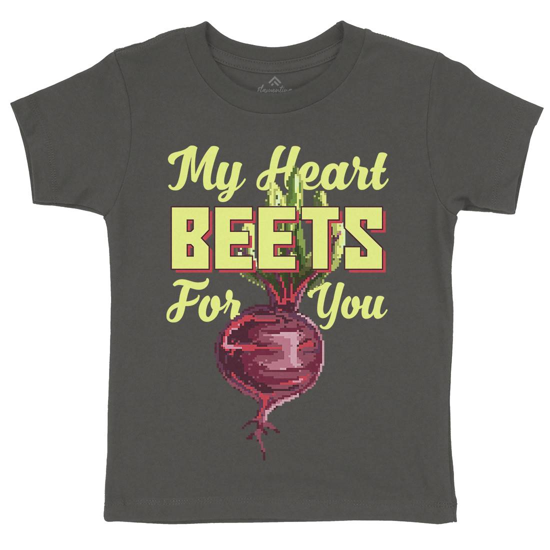 My Heart Beets For You Kids Organic Crew Neck T-Shirt Food B937