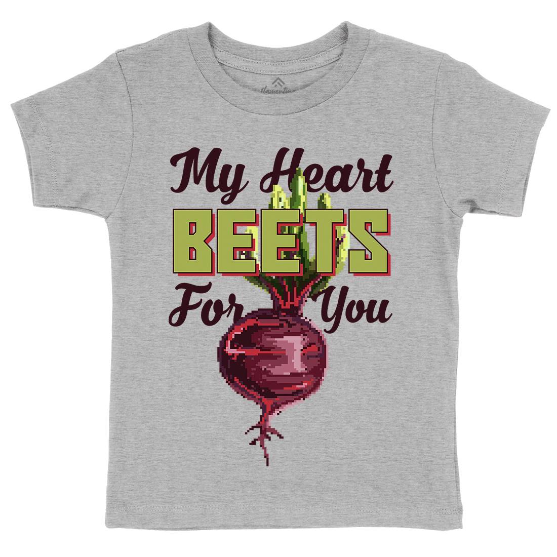 My Heart Beets For You Kids Organic Crew Neck T-Shirt Food B937