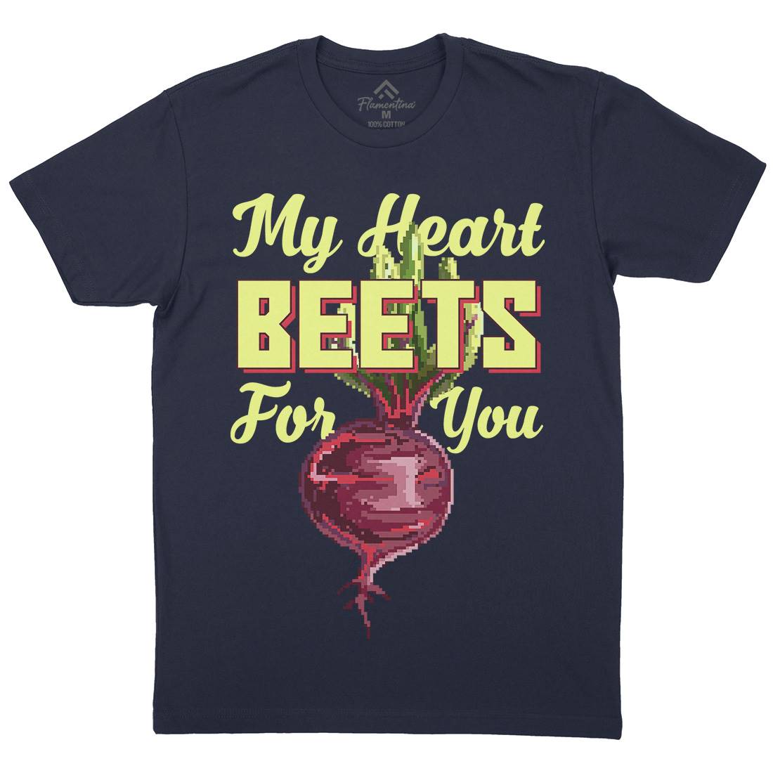 My Heart Beets For You Mens Crew Neck T-Shirt Food B937