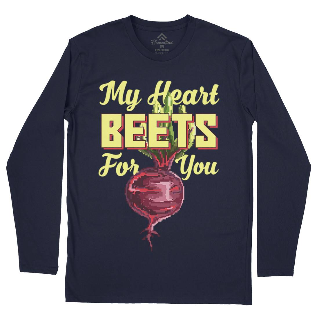 My Heart Beets For You Mens Long Sleeve T-Shirt Food B937
