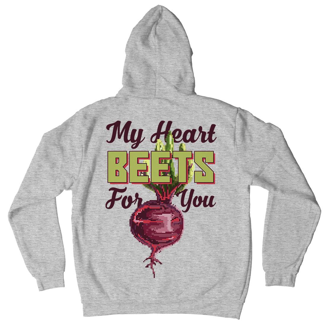 My Heart Beets For You Mens Hoodie With Pocket Food B937
