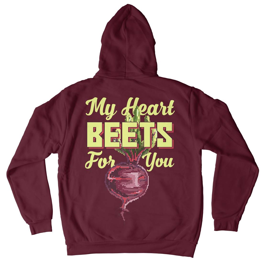 My Heart Beets For You Mens Hoodie With Pocket Food B937