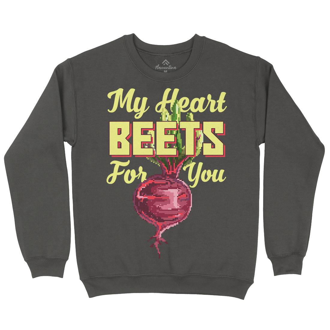 My Heart Beets For You Mens Crew Neck Sweatshirt Food B937