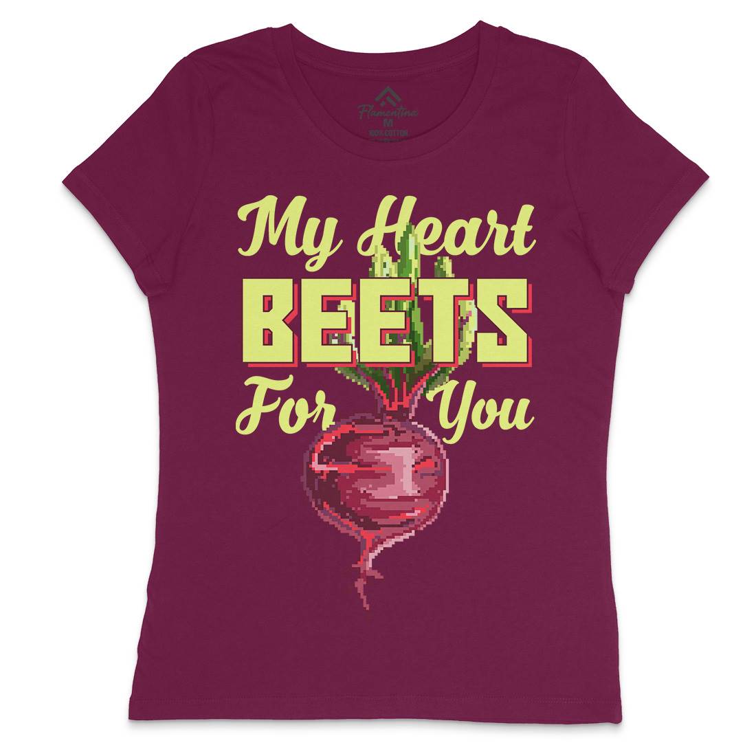 My Heart Beets For You Womens Crew Neck T-Shirt Food B937