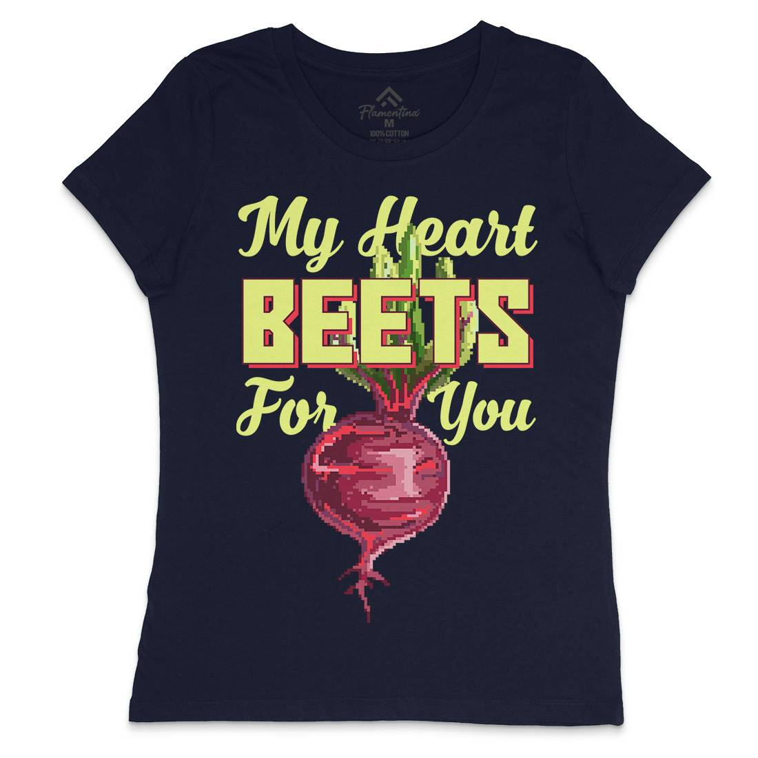 My Heart Beets For You Womens Crew Neck T-Shirt Food B937