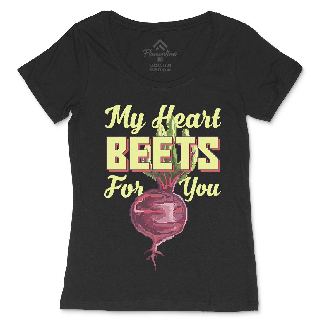 My Heart Beets For You Womens Scoop Neck T-Shirt Food B937