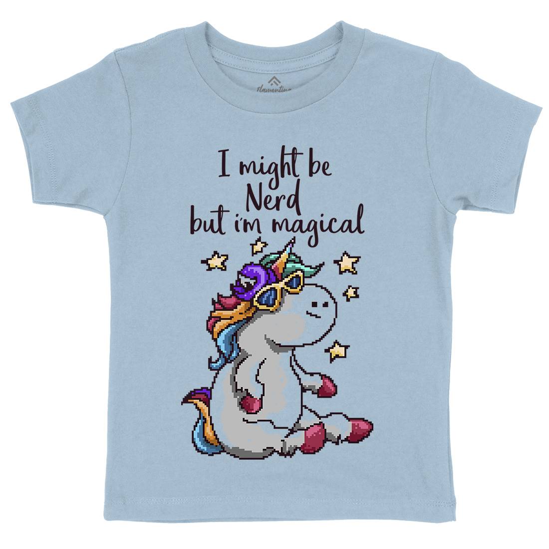 Nerd And Magical Kids Organic Crew Neck T-Shirt Retro B938
