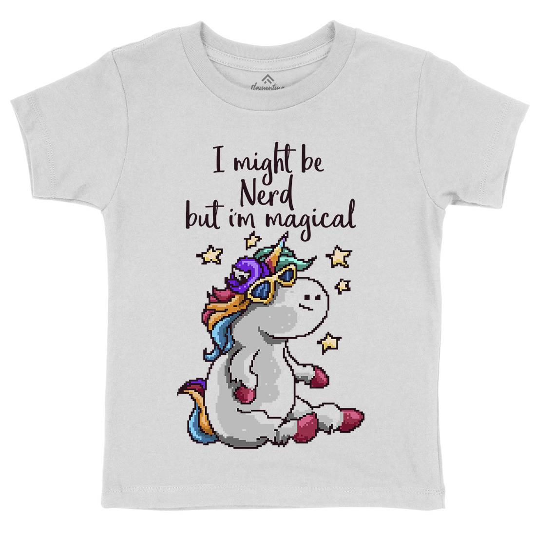 Nerd And Magical Kids Organic Crew Neck T-Shirt Retro B938