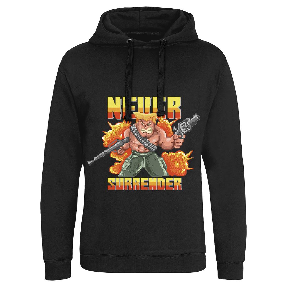 Never Surrender Mens Hoodie Without Pocket Army B939